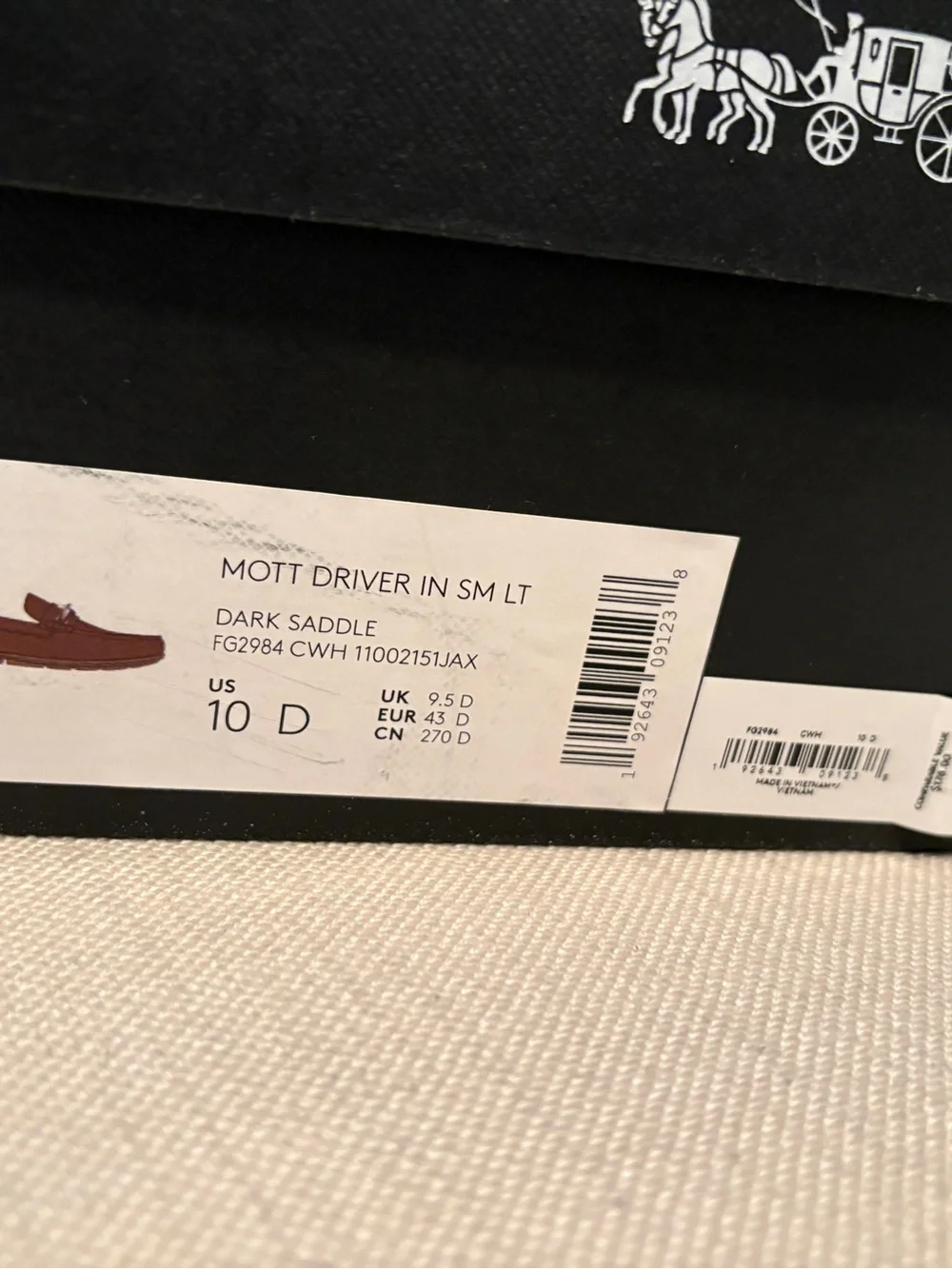 Coach Men's Chestnut Leather Slip-On Loafer with Metal Bit - Picture 3 of 3